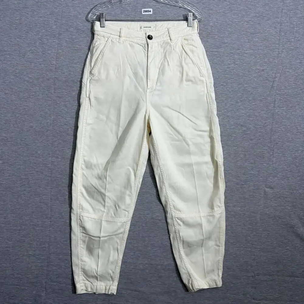 Everlane Women's Size 4 Tencel Bone Barrel Straight Leg Pants